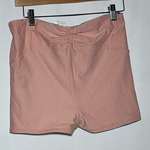 Citrus Reversible Crop Rashguard Swimsuit Top and Bottom Multi Womens Size Large - Picture 11 of 16